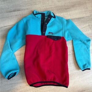 Patagonia Turquoise and Navy Fleece Jacket